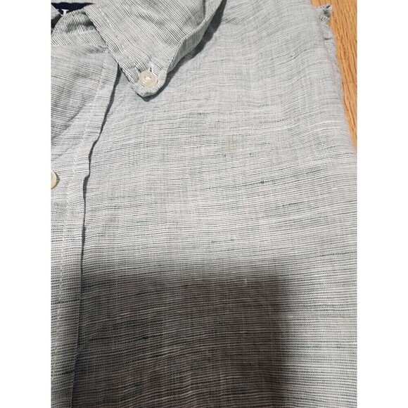 Chaps Linen Cotton Men's Medium Short Sleeve Button-Up Shirt - Picture 11 of 11